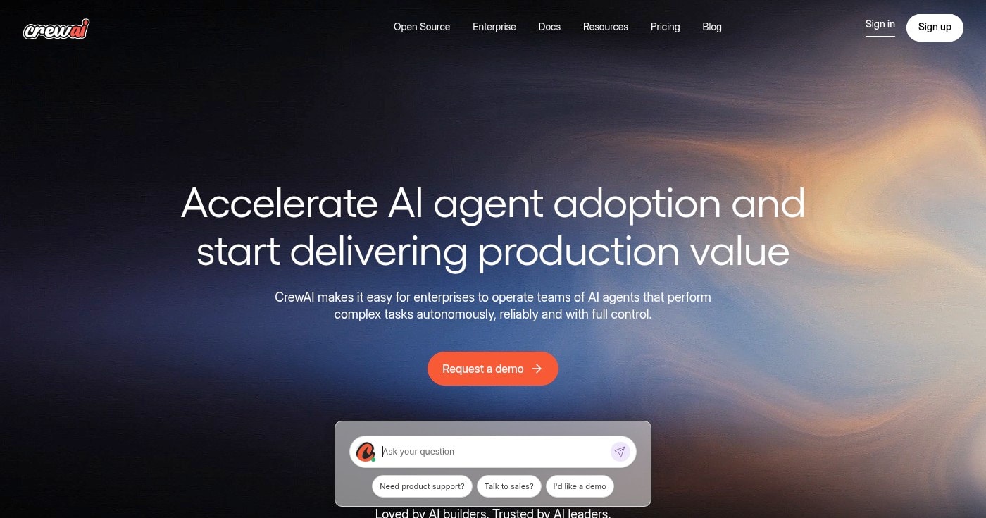 Screenshot of crewai