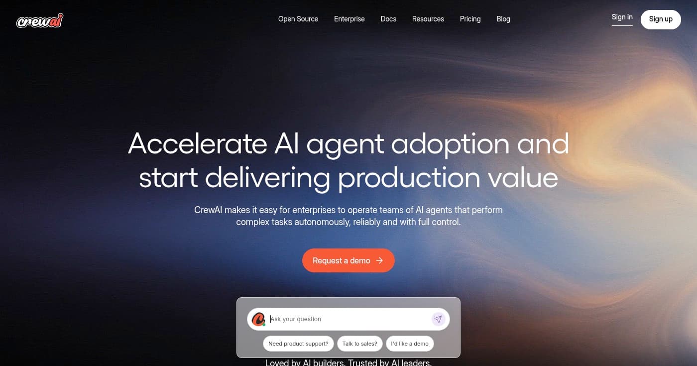 Screenshot of crewai