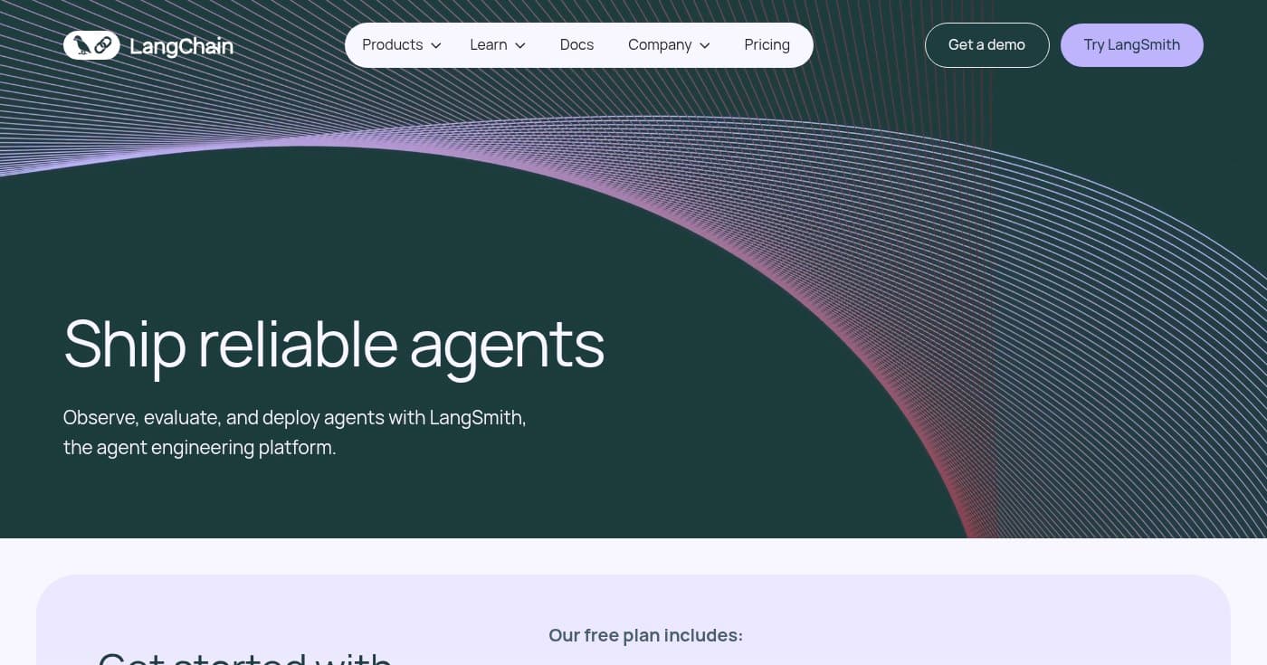 Screenshot of langchain