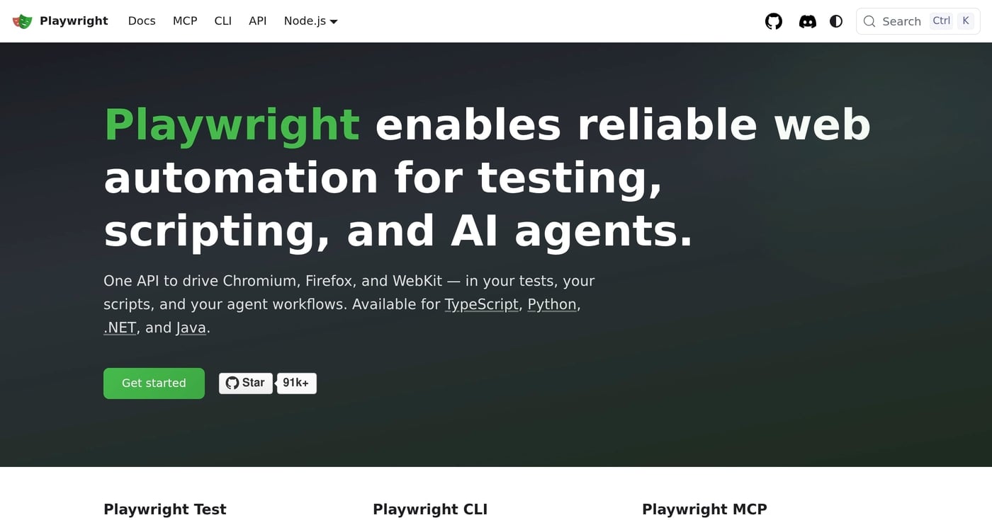 Playwright homepage