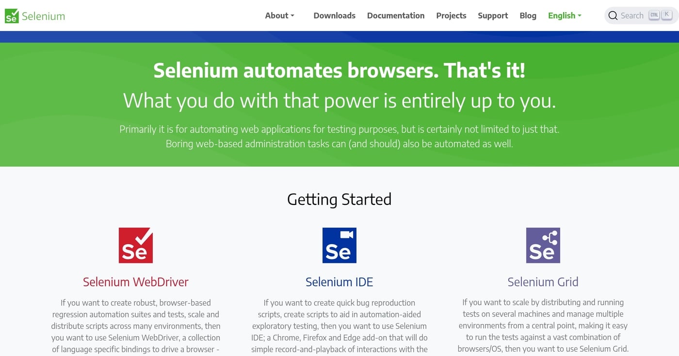 Selenium homepage