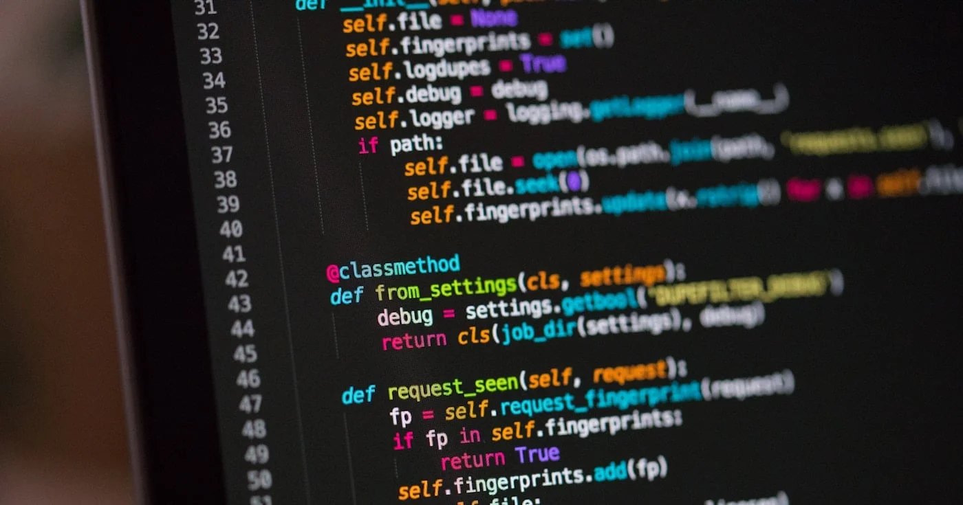Python code on a laptop screen