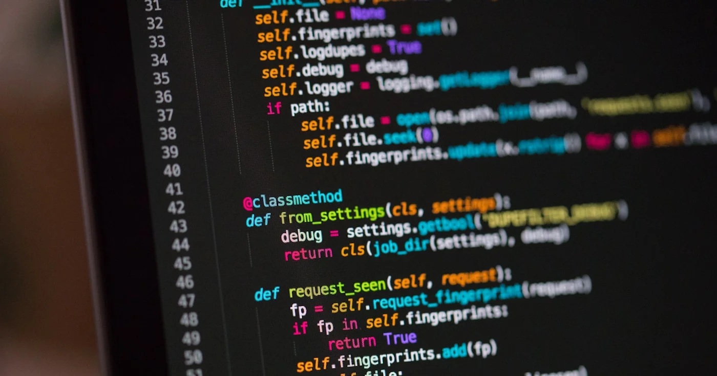 Python code on a laptop screen